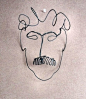 A wire portrait of Kurt Vonnegut by Alexander Calder: 