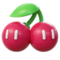 Red Cherry 3D Illustration