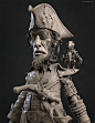 Pirate Hipoly, Eric Spitler : This is the finished Zbrush Sculpt of my pirate with a wheel leg.  I still might make a lowpoly and textures.  Rendered in Keyshot.