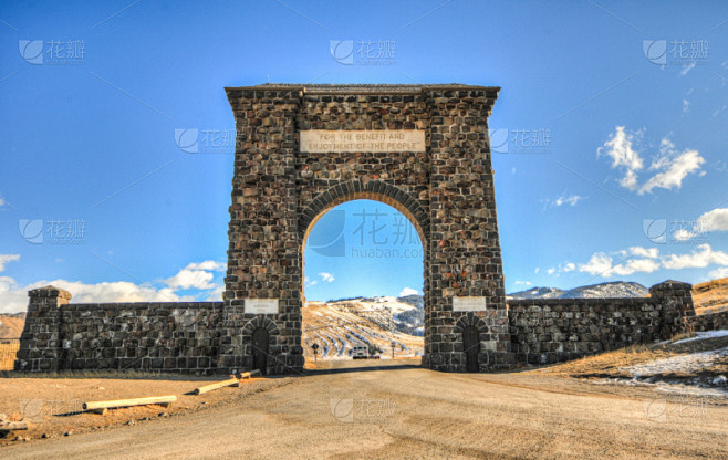 黄石公园,建筑物门,拱门,国内著名景点,当地著名景点,凯旋门,公园,美国西部,著名景点,蒙大拿州