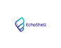 EchoShell标志 螺壳 贝壳 海洋 个人logo 蓝色 商标设计素材@奥美Linda