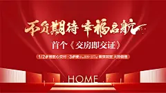 地产交房主画面系列海报展板