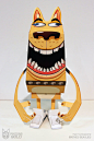 Paper Toy: Yellow Dog : The Yellow Dog model was my contribution to the Phidias Gold Paper Toy Exhibit & Gallery Show that took place on May 25, 2011. The project was featuring more than 30 artists that created custom paper toy designs based on the sa