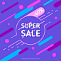 Modern sale background with abstract shapes Free Vector