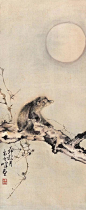 晚晴 高奇峰 ·《猿月图》