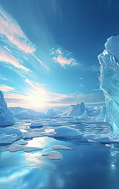 简约冬天背景冰块背景
