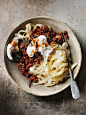 Chorizo Bolognese with Buffalo Mozzarella: 