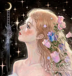 神明少女插画_兔子与夏Y__插画师作品_涂鸦王国gracg.com