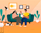 Characters at work : These are some illustration proposals that were made some time ago for a client.