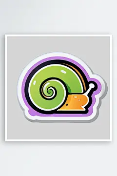可爱蜗牛卡通贴图壁纸收藏-众图网