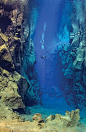 Scuba dive in between two continents at the Silfra fissure.: 