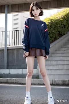 AI 绘画 校园妹妹 阿迪KING女孩