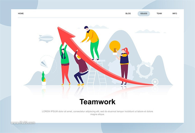 现代化扁平设计理念Web仪表盘登录页面模...