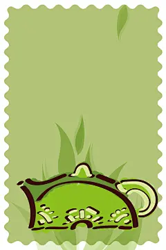 茶园山水茶叶花茶茶壶叶子采茶插画平铺包装 AI矢量设计素材