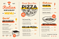 Creative food menu for digital use illustrated Free Vector