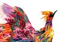 Geico | Simurgh Campaign : Advert campaign for Italy based company Geico Taikisha inspired by the Persian tale of Simurgh, a mythical flying creature &quot;as large as thirty birds&quot;.