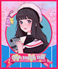 糖果色甜系少女. #遇见艺术# #艺术绿洲等你来# ​​​​