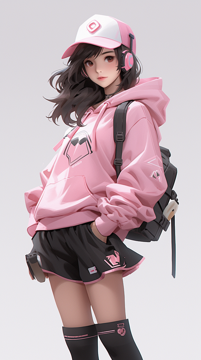 粉色衣服女孩