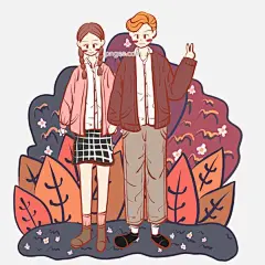 手绘时尚卡通文艺清新浪漫情侣小插画图片大小2000x2000px 图片尺寸1.14 MB 来自PNG搜索网 pngss.com 免费免扣png素材下载！衬衫#短裙#服装#卡通手绘#男性#女性#秋冬季服装#时尚服饰#双11购物狂欢节#针织衫#