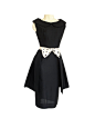 【预定】vintage古着 1950年代 彼得潘大娃娃领小黑裙