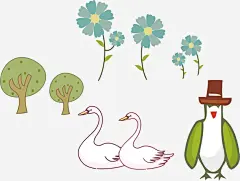 插画大鹅矢量图高清素材 页面网页 平面电商 创意素材 png素材