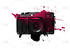 相机,水彩画颜料,数码图形,白色背景,水彩画,个人随身用品,美,贺卡,古董