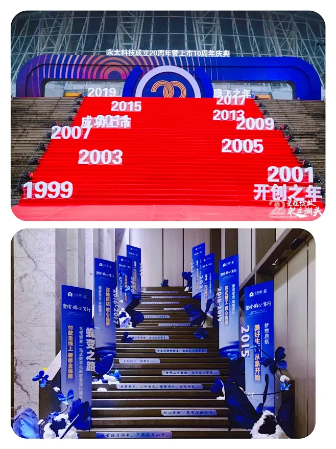 年会周年庆_get省钱效果好的发展历程墙...