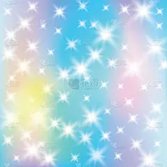 全息背景与闪亮的星星。独角兽幻想壁纸模板。美丽的彩虹图案。矢量插图。