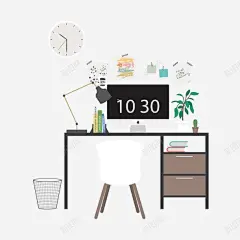 扁平办公空间 免费下载 页面网页 平面电商 创意素材