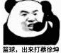 篮球，出来打蔡徐坤（熊猫头）