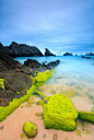 Playa de Somocuevas, Costa Quebrada, Puerto Rico - Such brilliant colors.