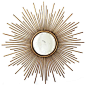 La Villette Antique Gold Hollywood Regency Sunburst Mirror transitional-mirrors@北坤人素材