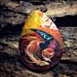 艺术家Tatiana Verkhovskaya 将dragon画在了石头上，做配饰超美！ ​​​​ ​​​ ​​​​