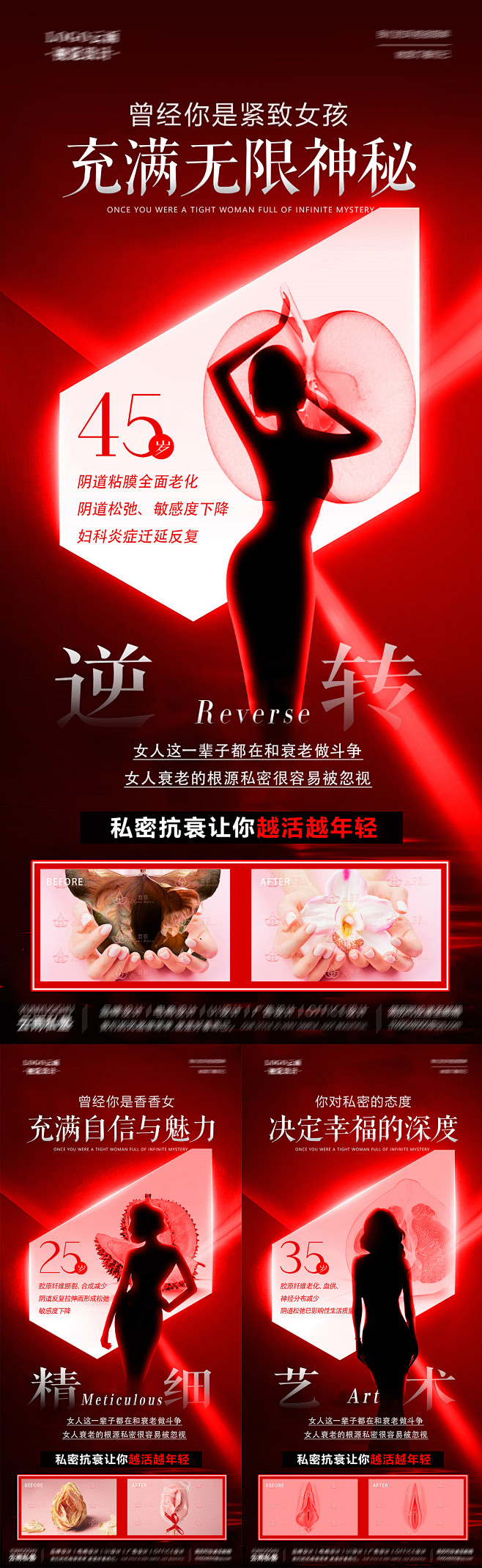 医美私密抗衰年龄系列宣传海报-素材库-s...