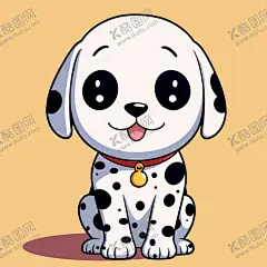 手绘卡通斑点狗 【酷图网】斑点狗,狗,犬类,宠物,动物,开心,可爱,手绘,卡通