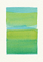 original small watercolor greens: 