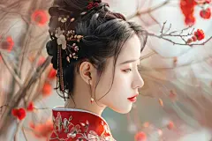 古典盘发造型气质美女妆发