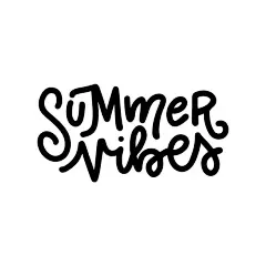 夏天的氛围-手写字体的海报图片下载