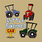 Vector little farmer cars design cartoon vector illustration