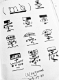 小習作 - 字體設計：（ MO·墨 ）哈哈 蒙德里安的紅藍黃化作字體的形式呈現~