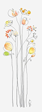 小花高清素材 手绘 水彩 简笔画 简约 线条 免抠png 设计图片 免费下载