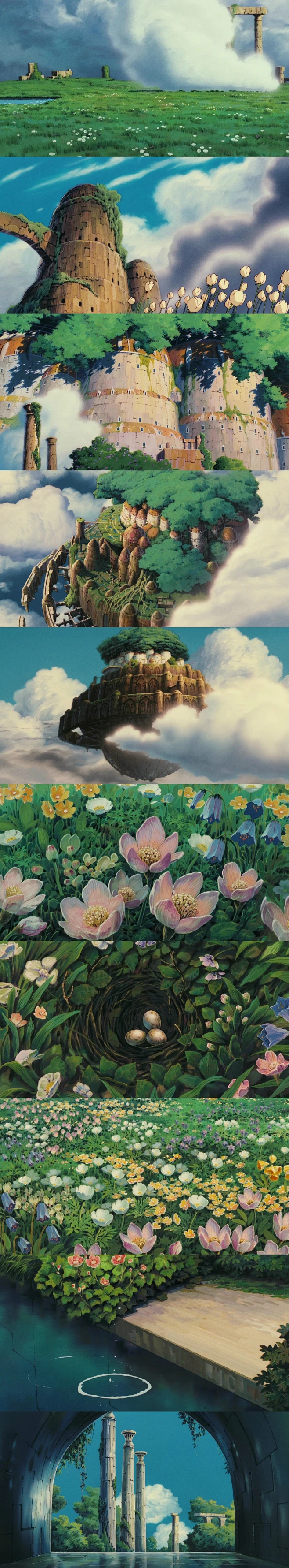 【天空之城 Laputa: Castle in the Sky (1986)】 宫崎骏 Hayao Miyazaki #电影场景# #电影截图 ...