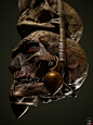 Dayak Skulls Trophy - realtime asset, Georgian Avasilcutei : I've started this asset for a challenge hosted by a fellow streamer(SirDigitalBacon). 25 days after the deadline I actually managed to finish it. It is inspired by the head trophy created by the