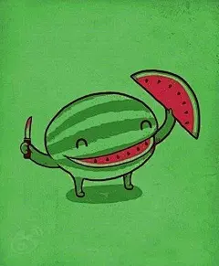 插画手绘 其实，有些笑容，以伤害自己为代价！