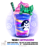 Daily Painting 1658# - Catpuccino, Piper Thibodeau
