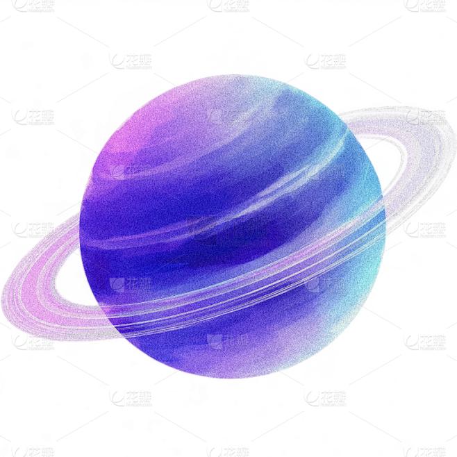 宇宙系列插画风噪点星球贴纸