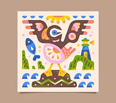 #灵感的诞生# 一组配色好看的扁平风插画设计
design by：Enisaurus ​​​​