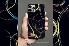 抽象彩色涂鸦波浪线带无缝图案纹理背景矢量设计素材下载_颜格视觉