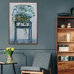 乡村蓝色油画装饰画抽象 创意 个性 现代简约 北欧 轻奢客厅挂画-淘宝网