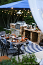 gorgeous outdoor dining and living space with so many fun decorating and summer entertainment ideas!